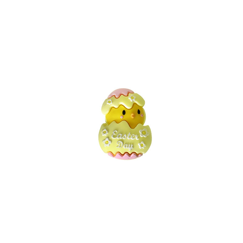 Silicone 3D Focal Beads Easter Chicken Hatching Egg Cracked Shell Top 20pcs 11