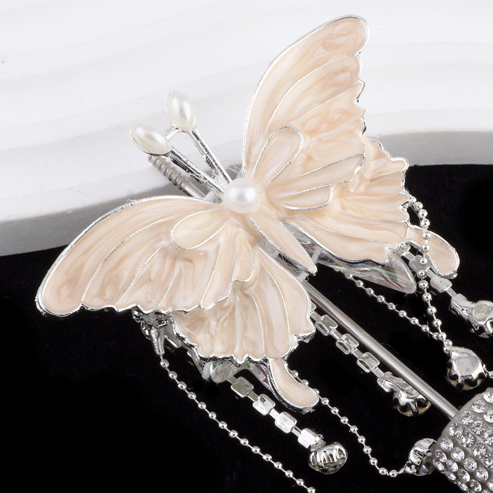 Butterfly Metal Beads 64mm Chunky Tassel Enamel Alloy 3pcs 9