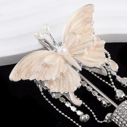 Butterfly Metal Beads 64mm Chunky Tassel Enamel Alloy 3pcs 9