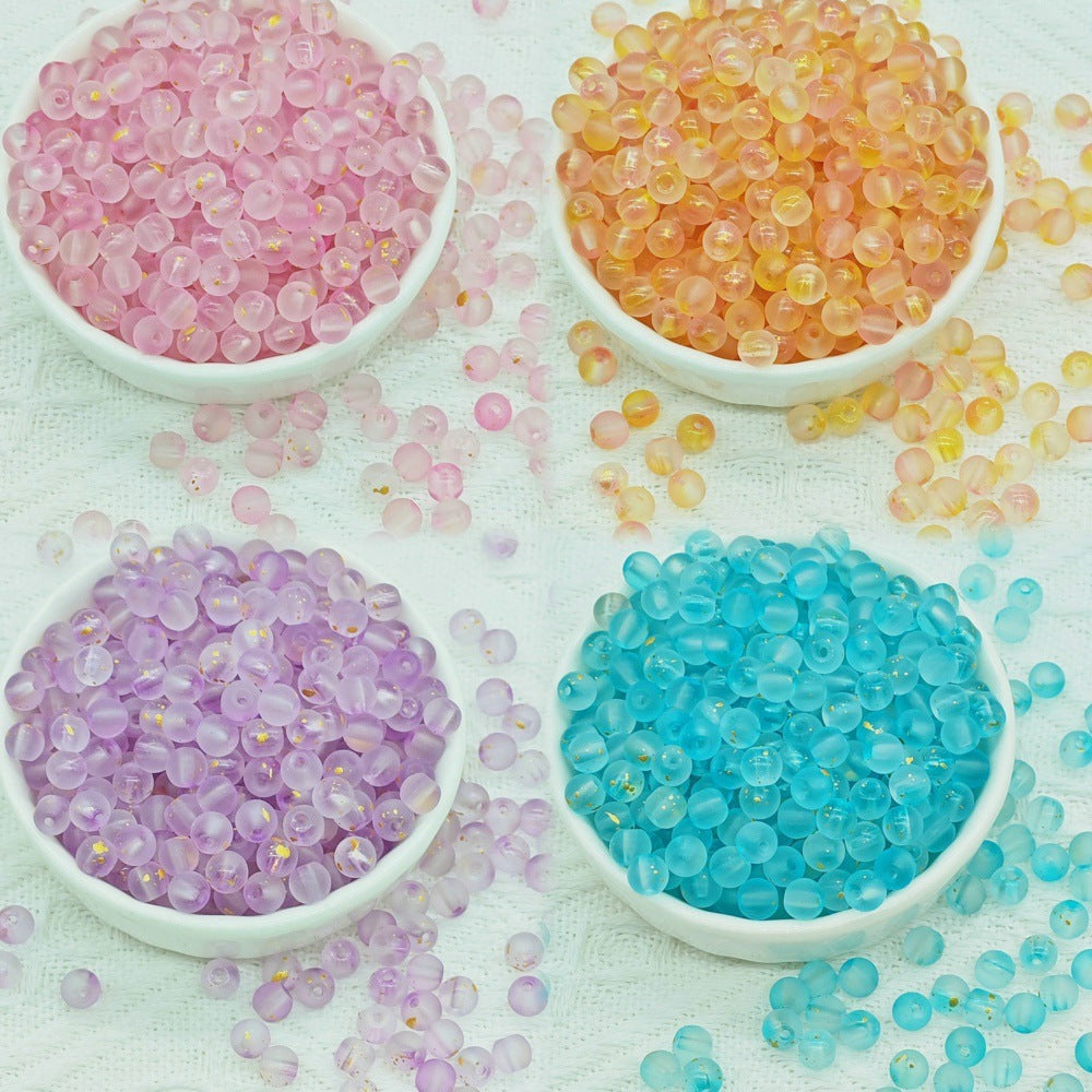 Transparent Frosted Glass Beads 6mm Assorted Colors 50pcs 3