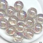 Luminous Rose Resin Beads 16mm Round Multicolor 10pcs 21