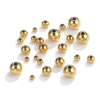 Stainless Steel Round Metal Beads 3-8mm Smooth Finish 50pcs 2