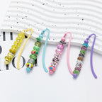 Beadable Bookmark Metal Curved Design Shiny Bead Ends Multicolor 4