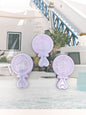 Plating KT Mirror Acrylic Beads 40mm Rounded Embossed Faces 50pcs 9