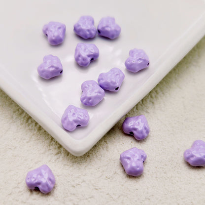 Heart Metal Beads 11mm Baking Painted Meteorite Zinc Alloy 20pcs 24