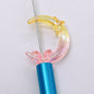 Transparent Glitter Gradient Butterfly Moon Acrylic Beads 42mm 50pcs 2