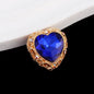 Double-Sided Heart Rhinestone Beads 22mm Alloy Encrusted 10pcs 29