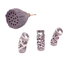Tibetan Tube Metal Beads 9mm 26mm Antique Silver Pattern Zinc Alloy 50pcs 5