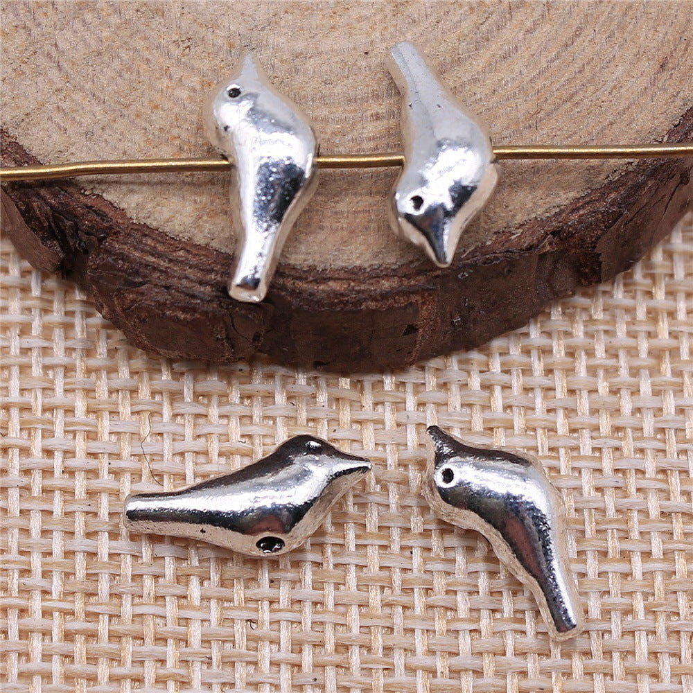 Bird Metal Beads 15mm Vintage Alloy Animal Design 30pcs 2