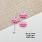 Flower Butterfly Metal Beads 16-20mm Baking Painted Glossy Finish 10pcs 10
