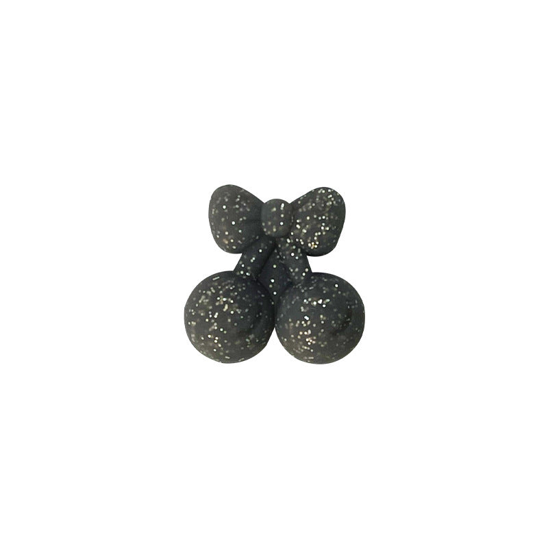 Silicone 3D Focal Beads Cherry Holding Bow 20pcs 15