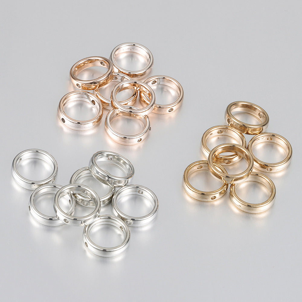 Circle Acrylic Beads 15mm Metallic Finish Mixed Colors 100pcs 4
