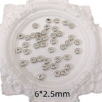 Alloy Round Spacer Beads 6mm 4mm Glossy Tibetan Style 100pcs 5