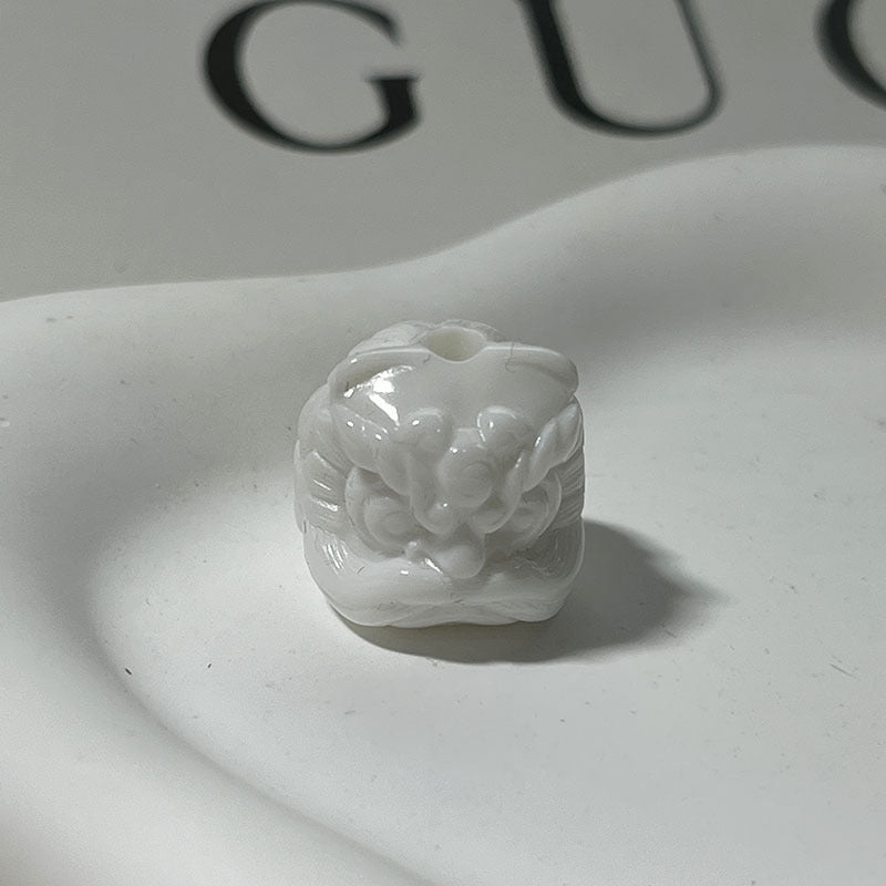Glossy Dancing Lion Shaped Resin Beads 16mm 50pcs 8
