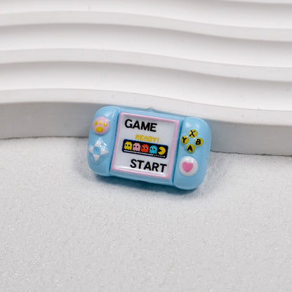 Printed Square Acrylic Beads 25mm Game Console Design 10pcs 11