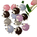Silicone Focal Beads Hedgehog Side Profile Wearing Bow 20pcs 4