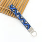 Bohemian Style Wristlet Keychain Antique Silver Polyester 2pcs 17cm 13