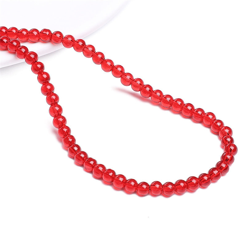 Imitation Jade Transparent Glass Beads 10mm 38pcs Mixed Colors 11