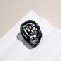 Hand Painted Oval Bouquet Acrylic Beads 28mm Colorful Floral 10pcs 5