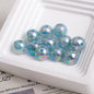UV Plating Round Acrylic Beads 14mm Lace Printed Mixed Colors 50pcs 7