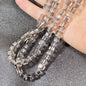 Square Transparent Glass Beads 8mm Clear Iridescent Shine 50pcs 16