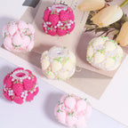Embellished Double Layer Strawberry Clay Beads 22mm 5pcs 2