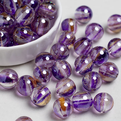 Glimmer Nebulous Resin Beads 12mm Round Multicolor Gradient 20pcs 5