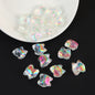 Transparent Corgi Butt Glass Beads 13mm Colorful Glossy 100pcs 12