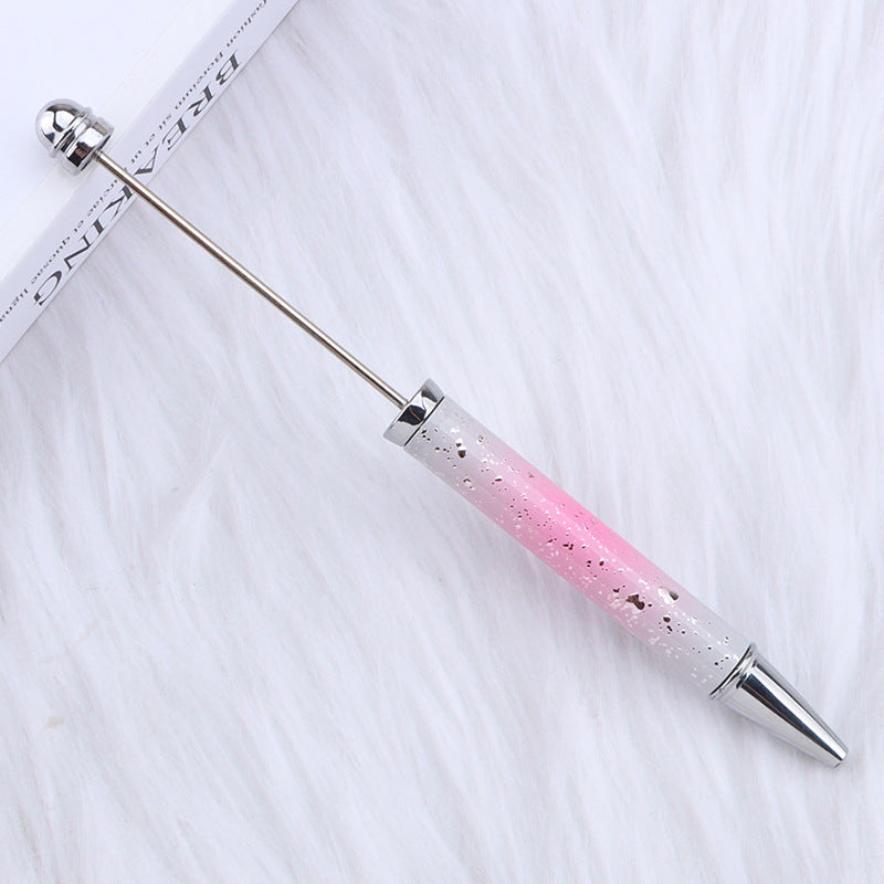 Beadable Ballpoint Pen UV Plating Starry Sky Sequins Gradient Colorful 9