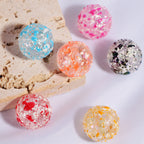 Dual Color Sprayed Ink Imitation Crackle Acrylic Beads 16mm 20pcs 4