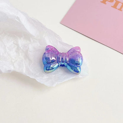 UV Plating Gradient Crackle Bow Acrylic Beads 32mm 50pcs 9