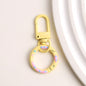 Zinc Alloy Donut Keychain Clasps Spray Painted Hand Paint 51mm 10pcs 17