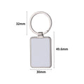 Sublimation Blank Metal Keychain Zinc Alloy Rectangle Heart Circle 6