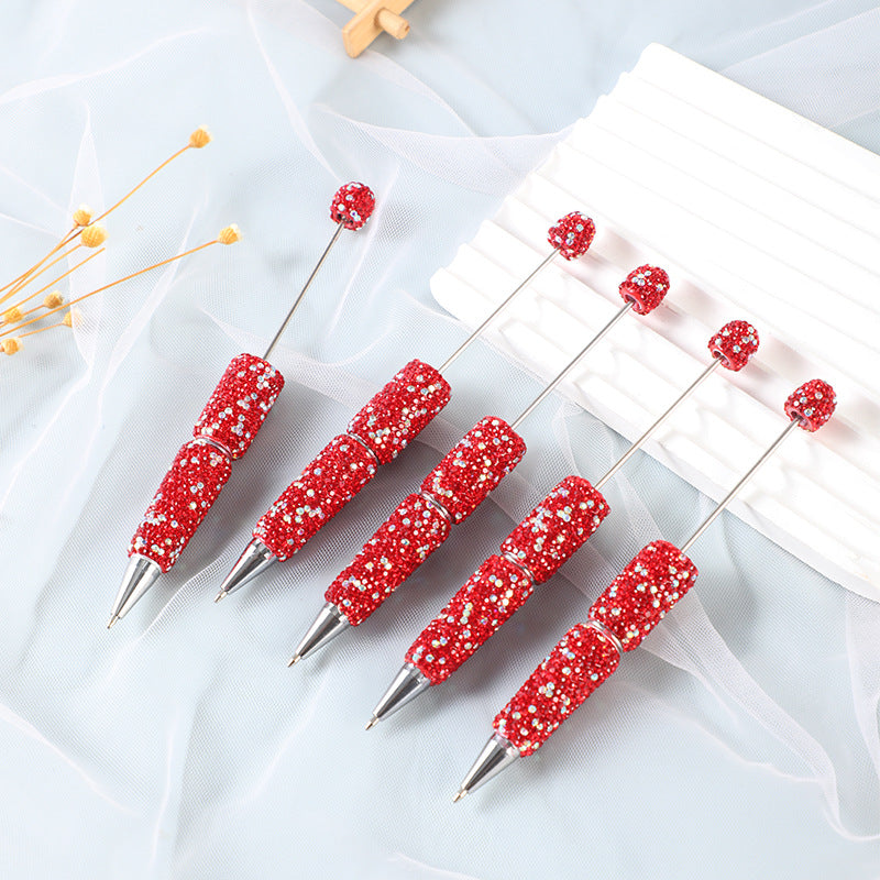 Beadable Pen Full Rhinestone Colorful Ballpoint Ink 7