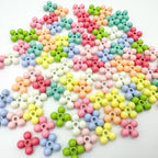 Four Leaf Clover Metal Beads 7.5mm Baking Painted Alloy Spacer 50pcs 6