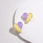 Clear Two-Tone Heart Acrylic Beads 18mm Glossy Enamel Finish 20pcs 11
