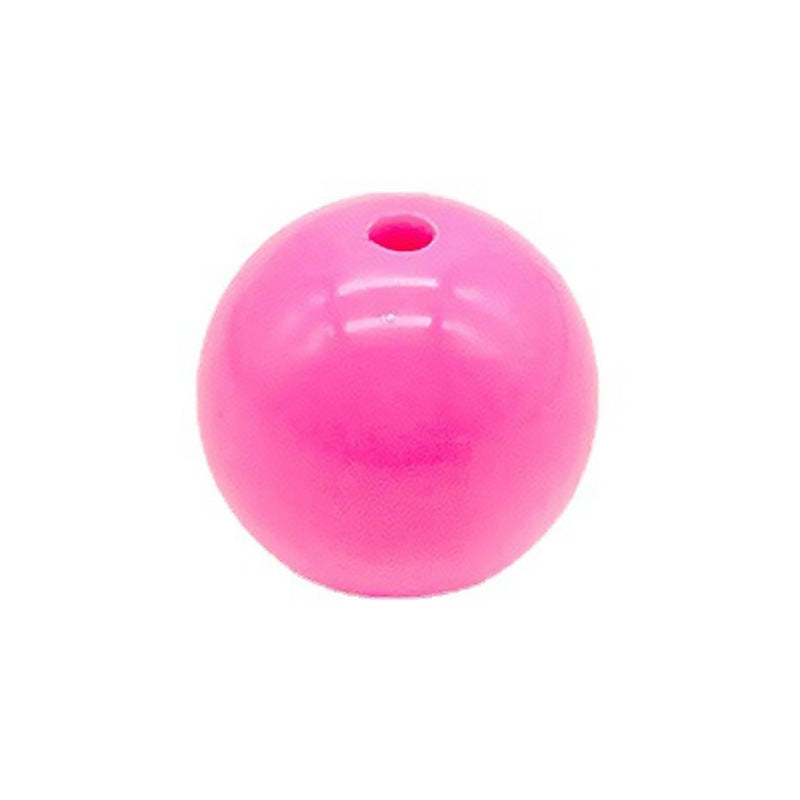 Opaque Bubblegum Beads 20mm Solid Color Glossy Mixed 113pcs 4