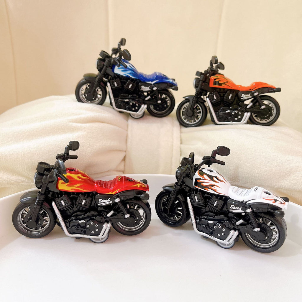 Mini Motorcycle Keychain Alloy Zinc Flame Design 13 Centimeters