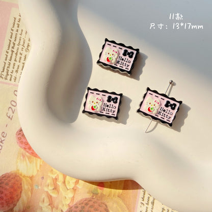 Character Metal Beads 17mm Hello Kitty Doll Head & Stamp Alloy 10pcs 12