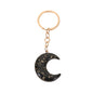 Acrylic Star Moon Couple Keychain Gold Flakes Delicate Chain 7