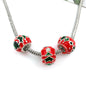 Christmas Series Colorful Enamel Metal Beads Large Hole 1pc 5
