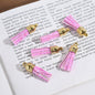 Glitter Mini PU Leather Tassels with Gold Caps 36mm 50pcs 7