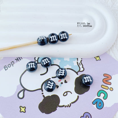 M&M'S Painted Metal Beads 9mm Colorful Glossy Alloy 20pcs 22