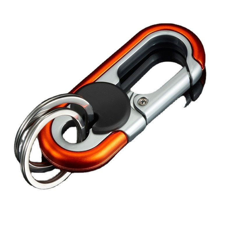 Metal Carabiner Keychain Zinc Alloy Vintage Style Black Blue Orange