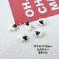 Bear and Double Heart Metal Beads 13mm Baking Painted Alloy 10pcs 22