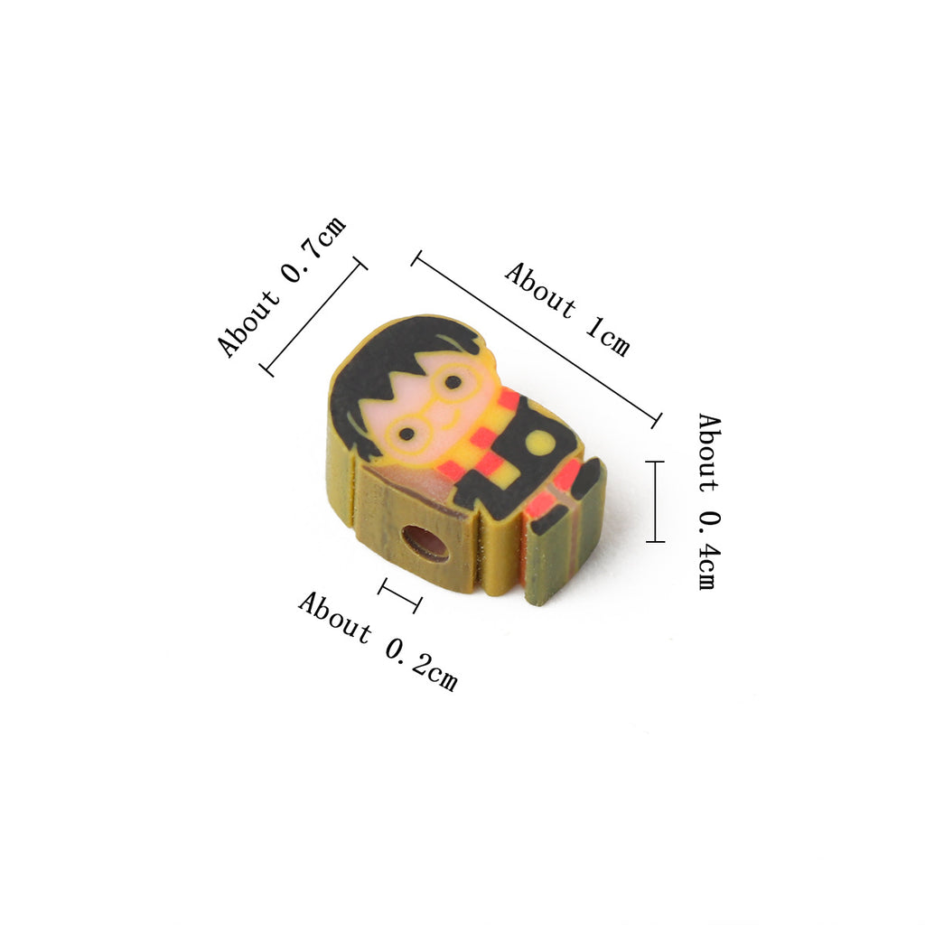 Flat Clay Beads 8mm Harry Potter Series Cartoon Faces 200pcs 6