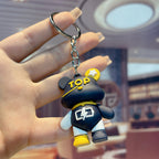 PVC Super Cool Bear Keychain Colorful Street Style Charm 6