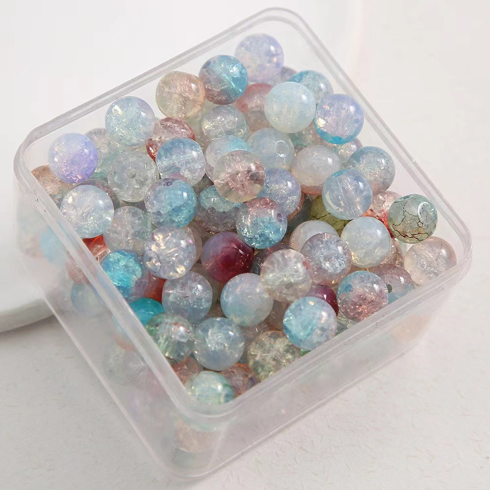 Crackle Glass Beads 10mm Gradient Pastel Colors 60pcs 3