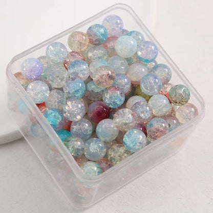 Crackle Glass Beads 10mm Gradient Pastel Colors 60pcs 3
