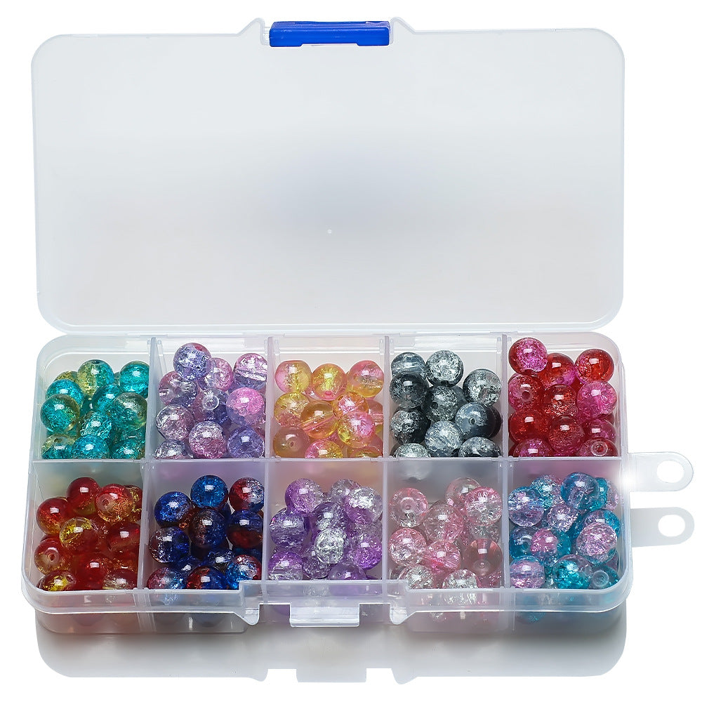 Crackle Round Glass Beads 8mm Colorful Mixed 2boxes 400pcs 4